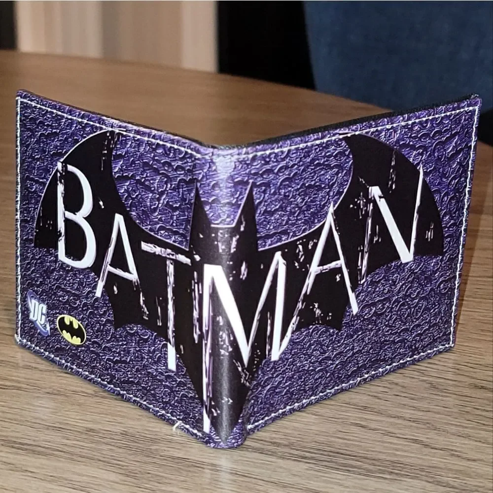 New DC Comics Batman Bifold Wallet Card Slots Zipper Money Compartment